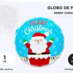 GLOBO MERRY CHRISMAS DE FOIL 45 X 51 CM