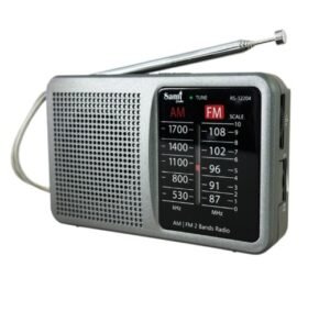 Radio Sami RS 12204 2 Bandas AMFM Titanio con Cordón
