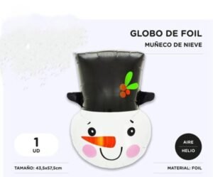 GLOBO DE FOIL MUÑECO DE NIEVE 435 X 575 CM