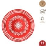 PLATO CARTON BORDADO NAVIDAD 23 CM