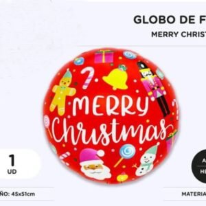 GLOBO MERRY CHRISTMAS 45 X51 CM