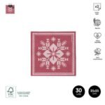 servilleta 2c nordic rojo 30 unid.