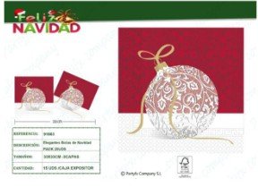 Servilleta de papel bola navidad