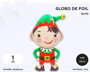 GLOBO ELFO DE FOIL 59 X 985 CM