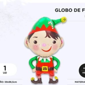 GLOBO ELFO DE FOIL 59 X 98,5 CM