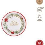 PLATO FELIZ NAVIDAD 18 CM