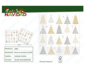 servilleta de papel pino navidad