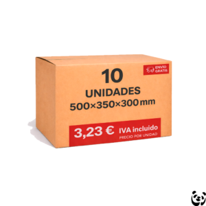 Caja de Cartón DOBLE KRAFT 500X350X300 ( PACK 10)