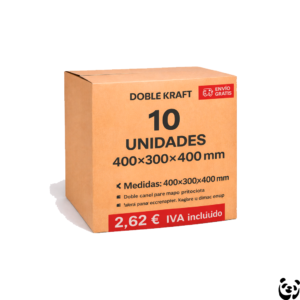 Caja de Cartón DOBLE KRAFT 400X300X400 ( PACK 10)
