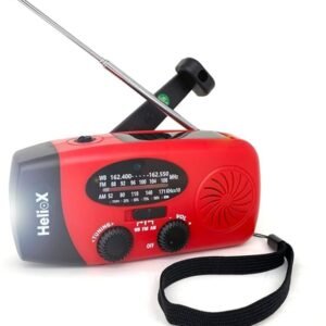 radio solar con manivela