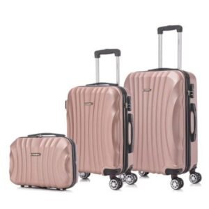 Juego de maletas roda dorado de abs rigidas , maleta 55cm + maleta 68 cm mas neceser 29 cm