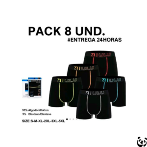 PACK DE 8 UNIDADES CALZONCILLOS 95% ALGODON